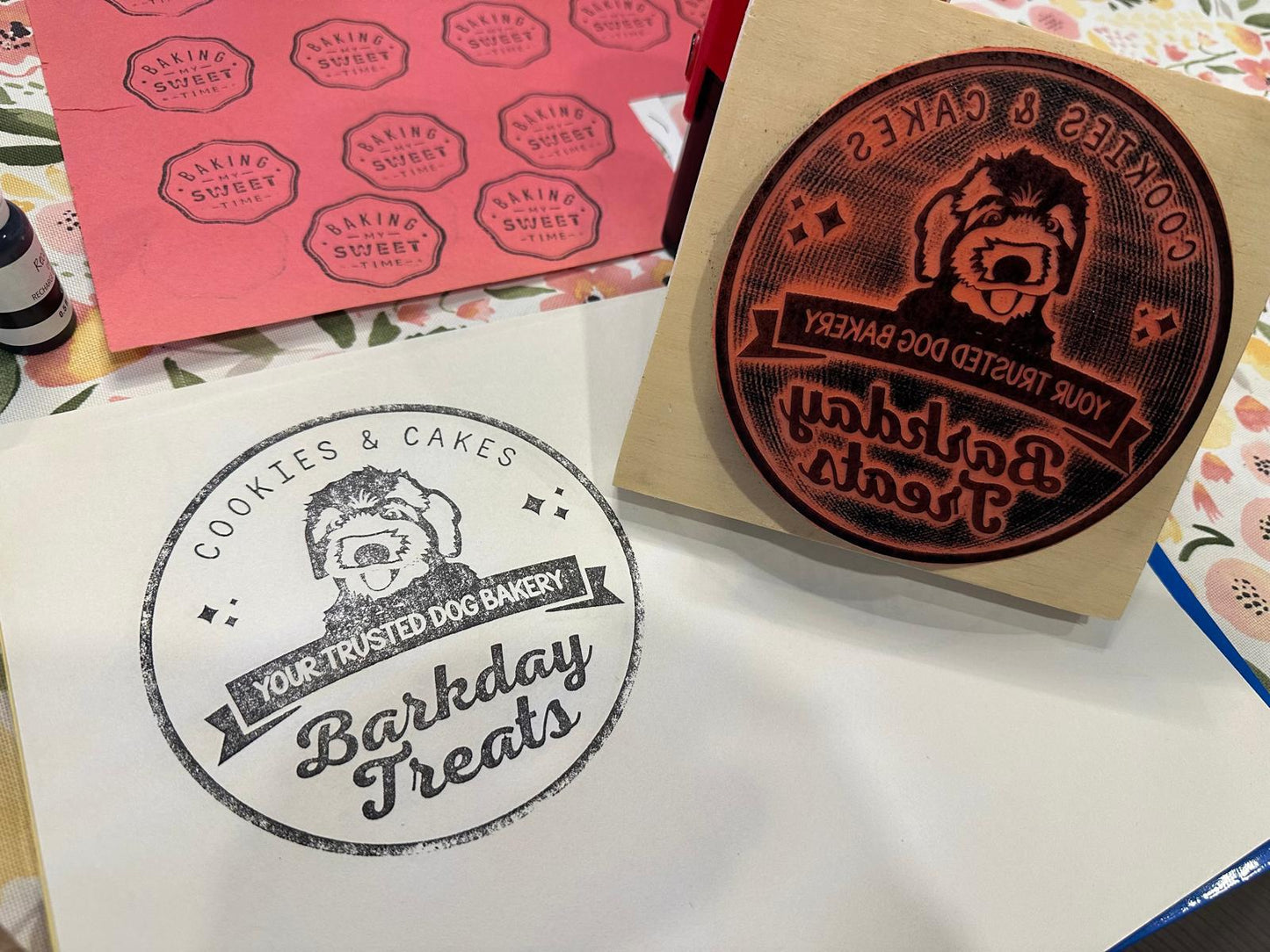 Professional Pizza Box & Takeaway Logo Stamp