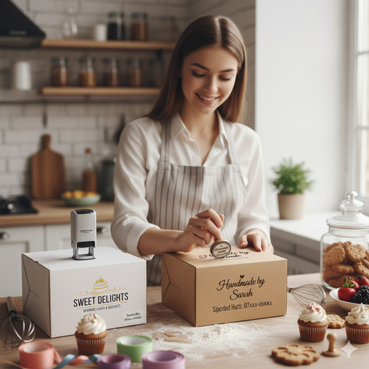 Professional Pizza Box & Takeaway Logo Stamp