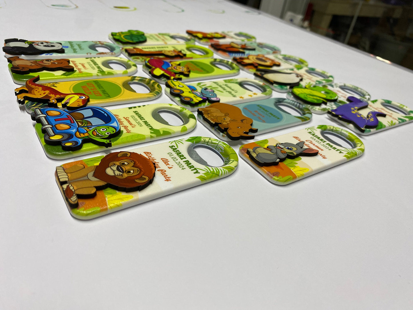 Safari Baby Shower Favors: Custom Bottle Opener Magnets - Image 10