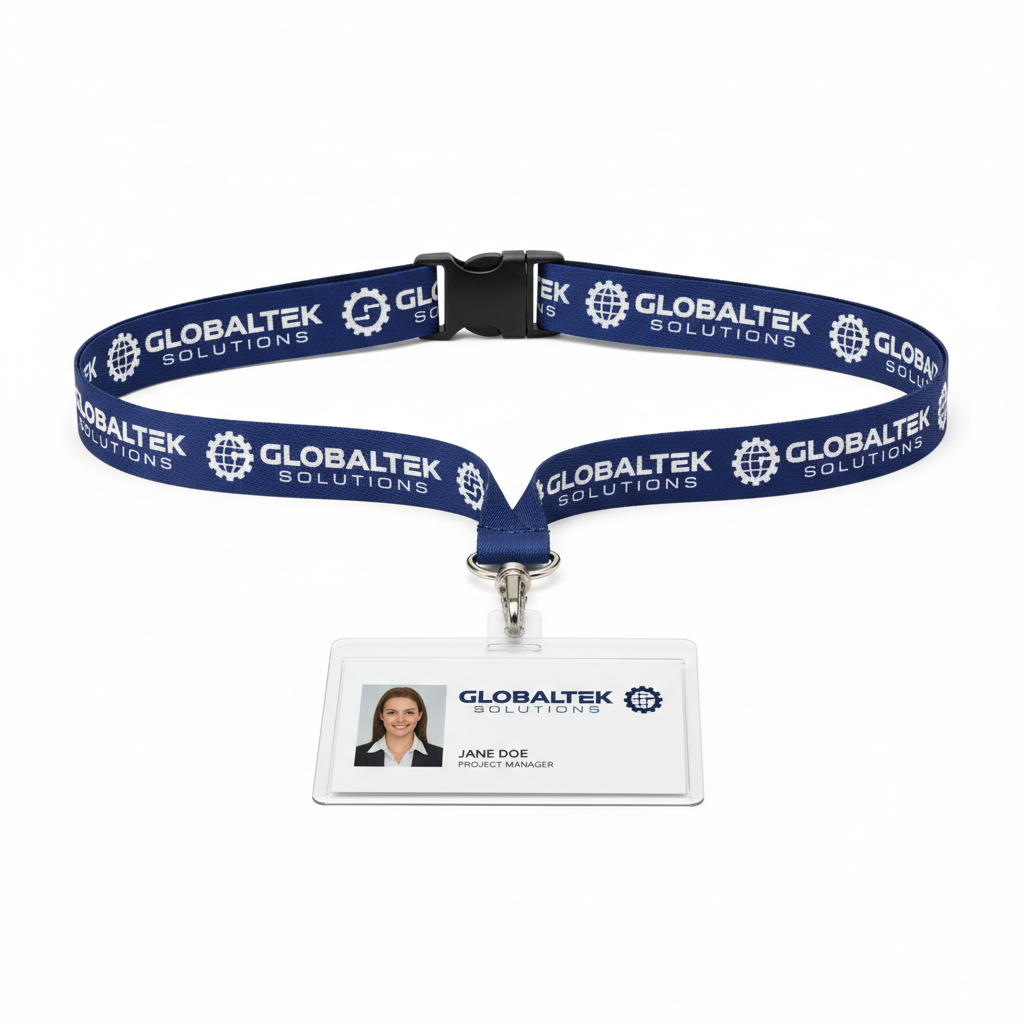 Professional safety breakaway lanyard with ID badge holder