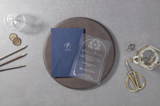 Luxury Textured Card Wedding Invitation Suite