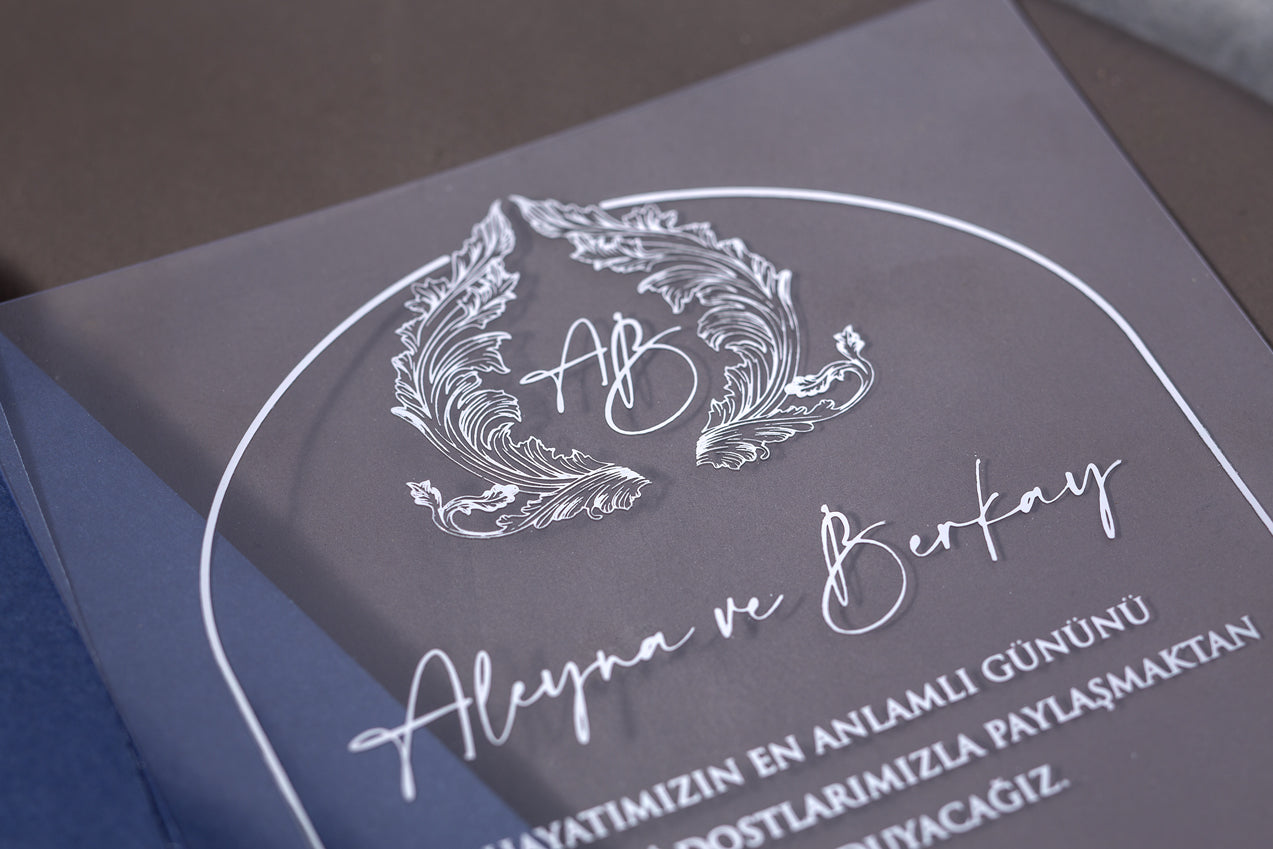 Luxury Textured Card Wedding Invitation Suite