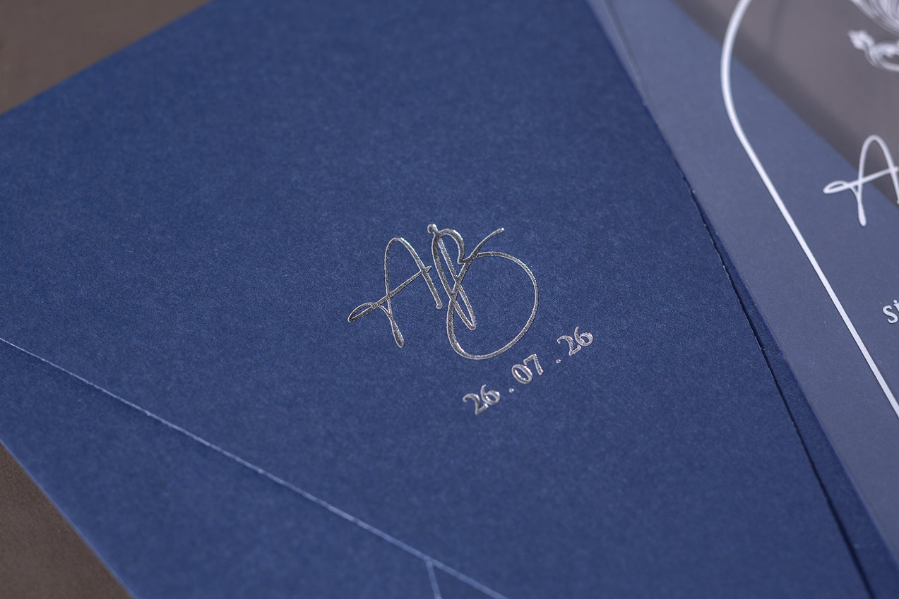 Luxury Textured Card Wedding Invitation Suite