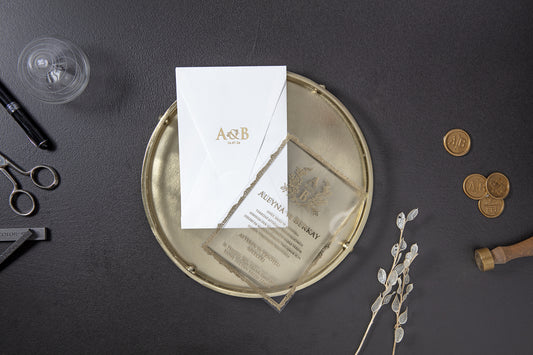 Elegant Minimalist Wedding Invitation Suite