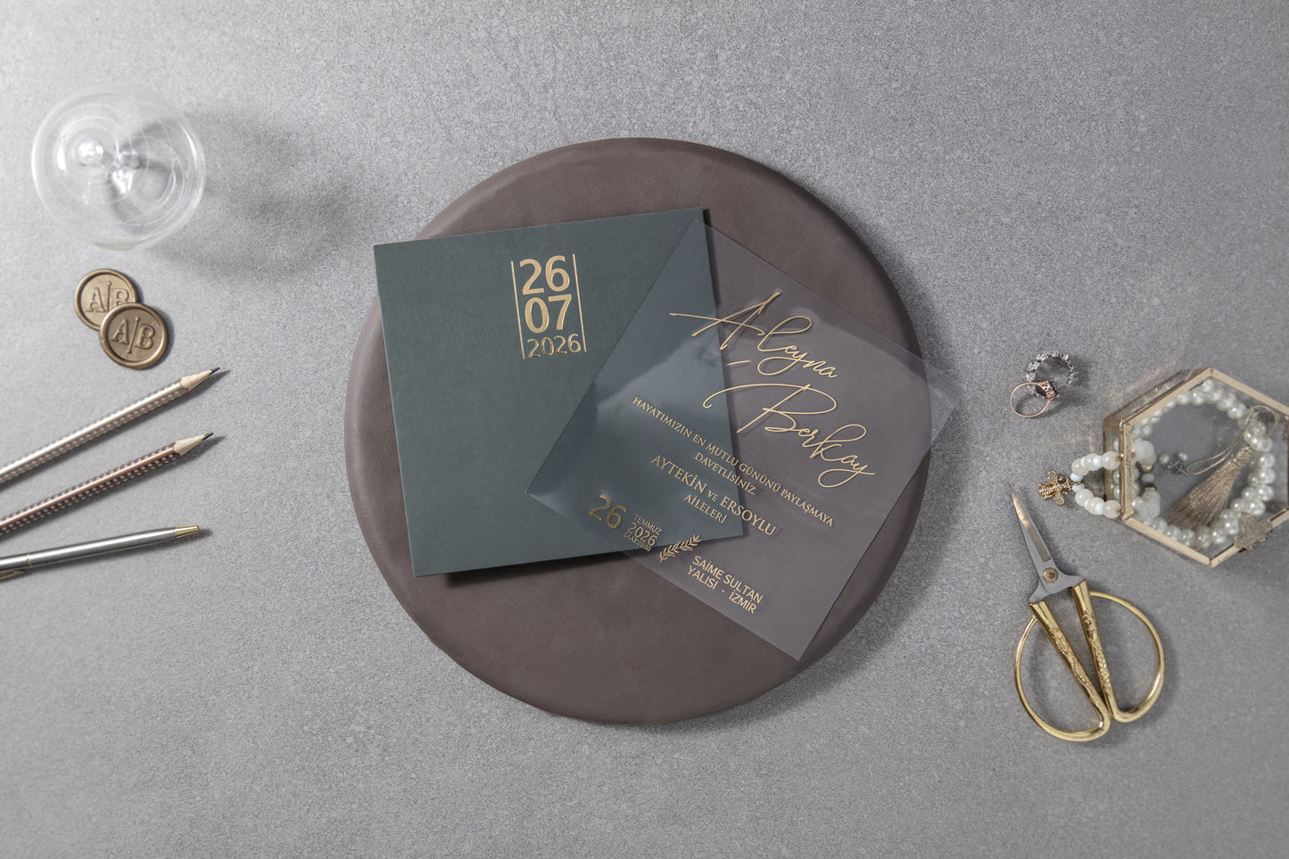 Modern Botanical Wedding Invitation Suite