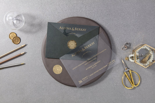 Modern Minimalist Serif Wedding Invitation Suite