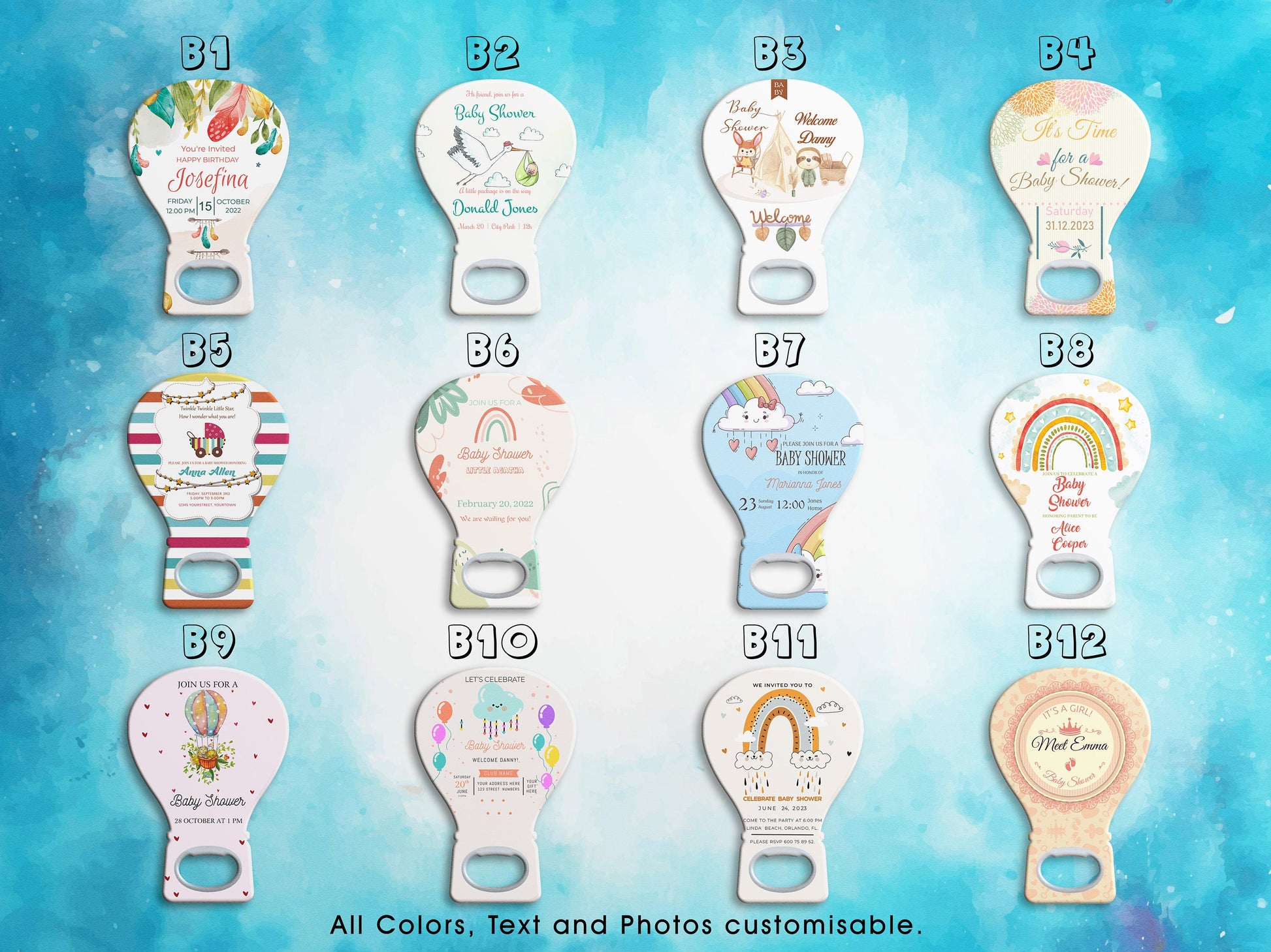 Baby Shower Bottle Opener Magnet: Baptism Birthday Favor - Image 2