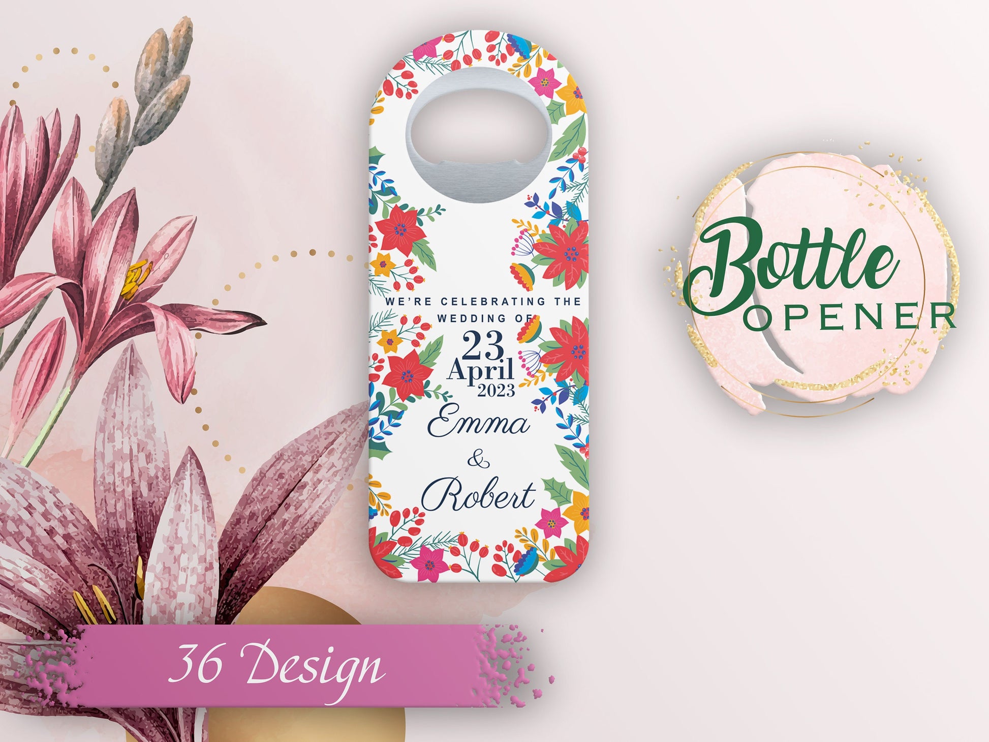 Personalized Heart Bottle Opener: Wedding Favor Gift - Image 1