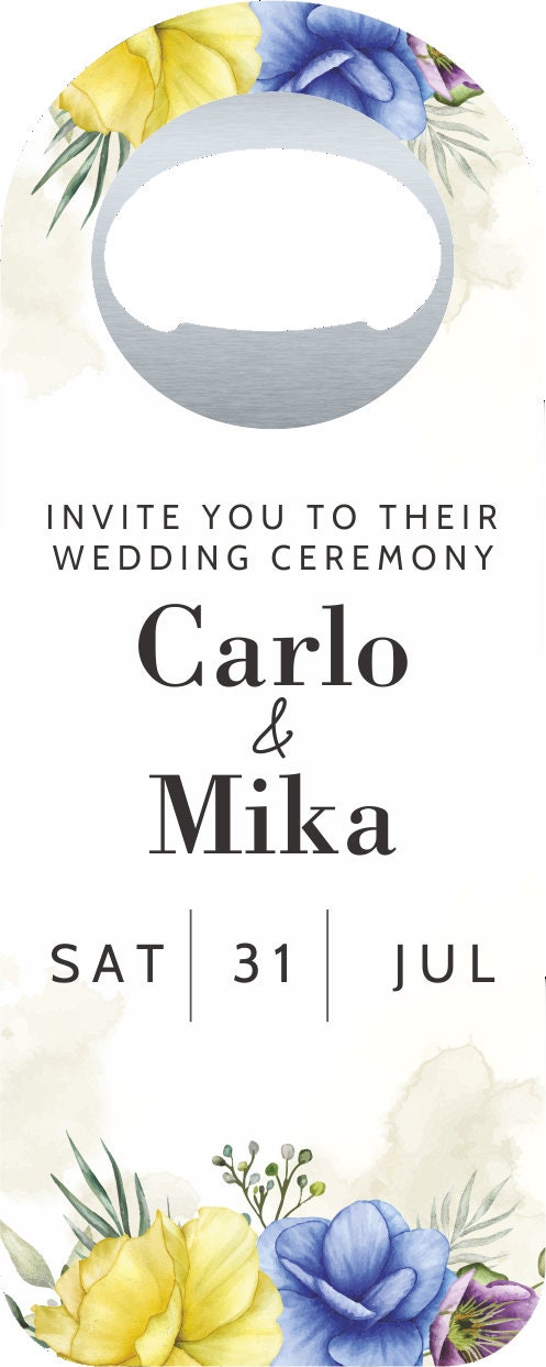 Custom Wedding Bottle Opener Magnet: Personalized Engagement Favor - Image 7