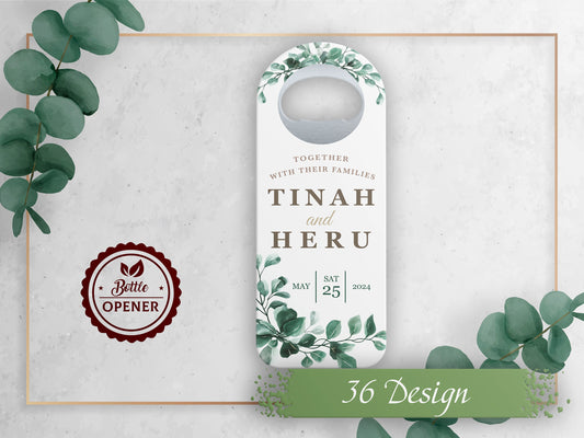 Personalized Magnet Bottle Opener: Rectangle Wedding Favor - Image 1