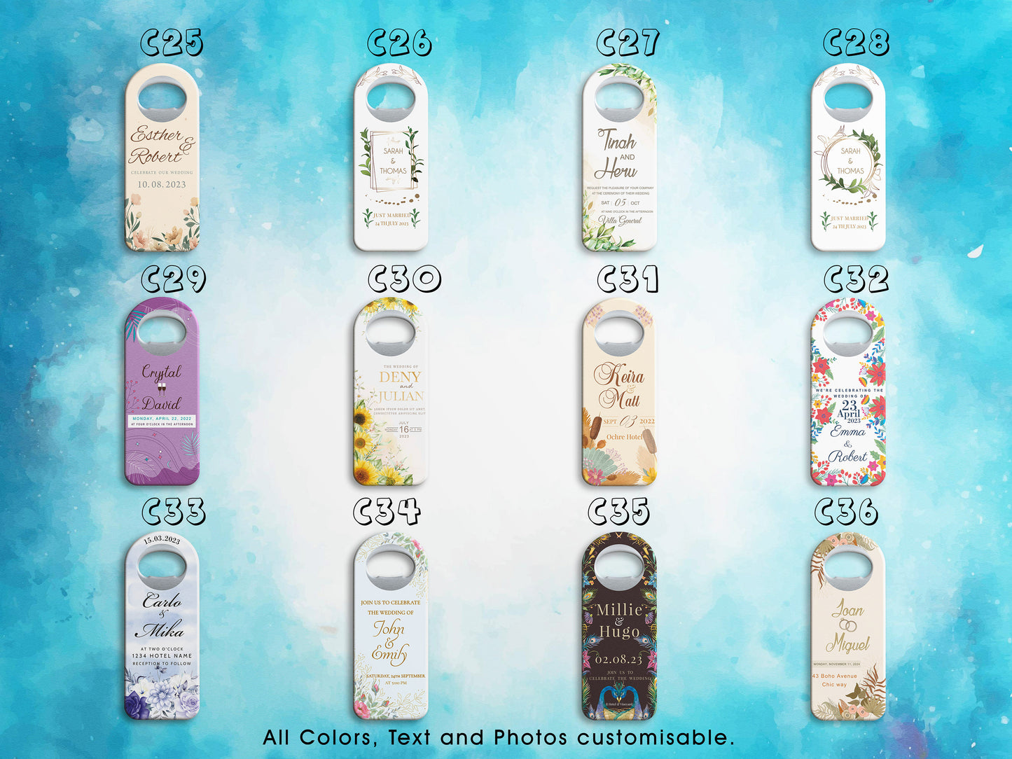 Personalized Magnet Bottle Opener: Rectangle Wedding Favor - Image 4