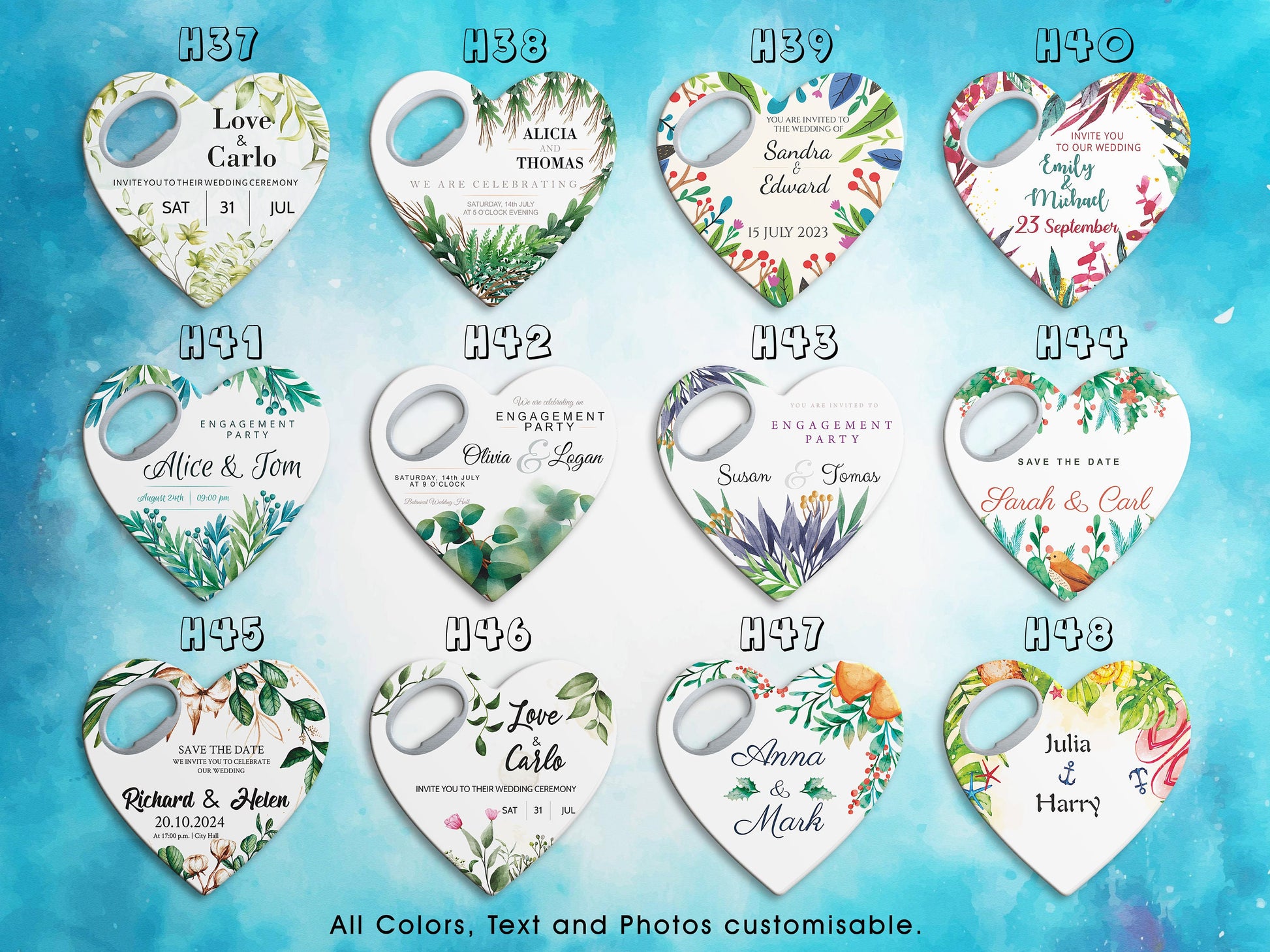 Quinceañera Sweet 16 Favors: Heart Magnet Bottle Opener - Image 5