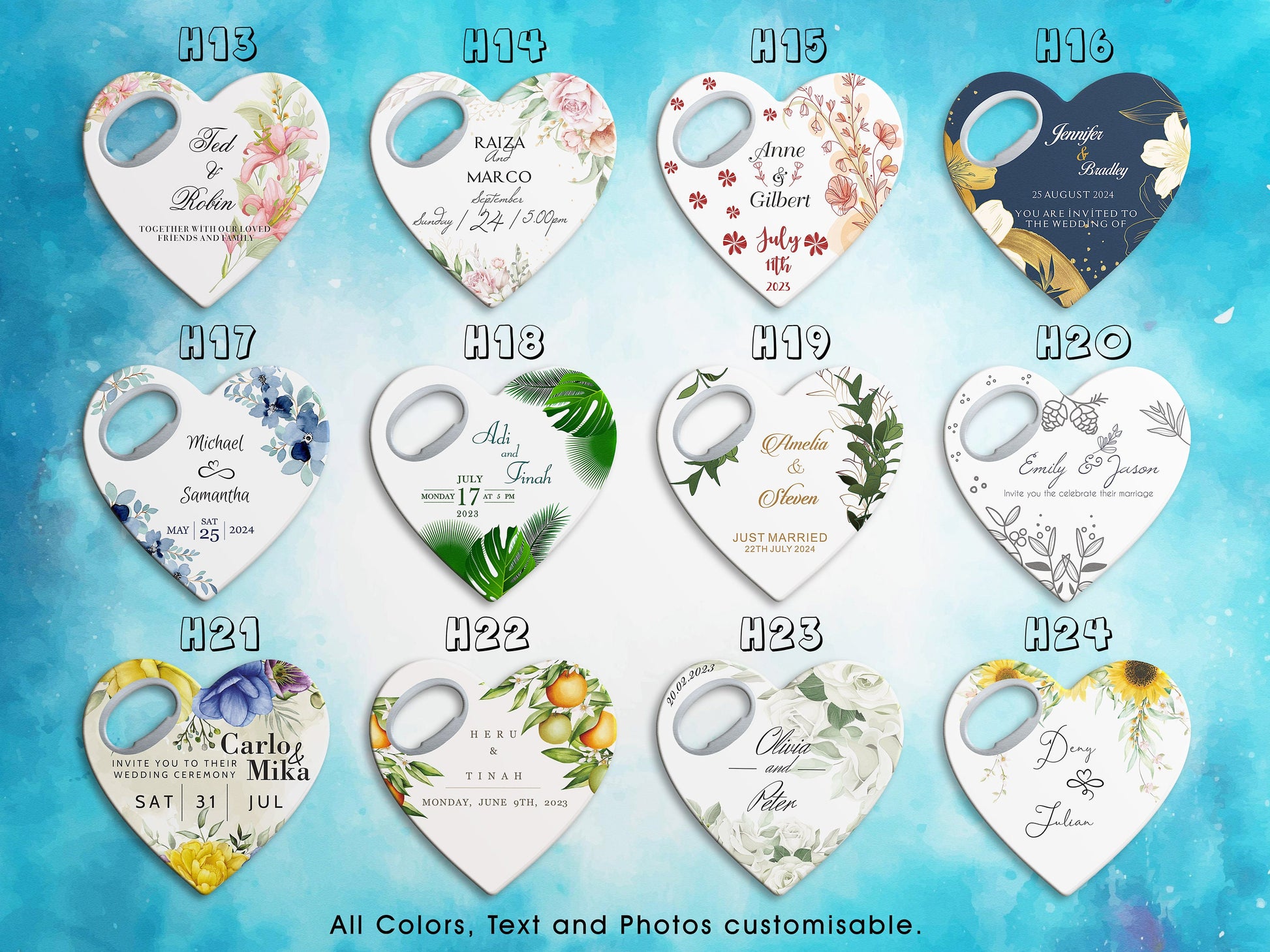 Heart Wedding Favor Magnet Opener, Bulk Party Gift - Image 3