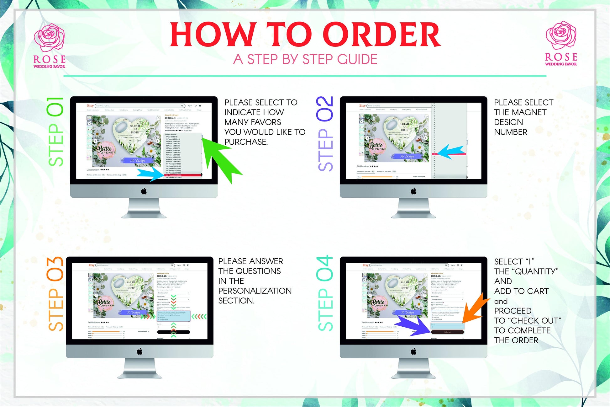 Heart Wedding Favor: Personalized Bottle Opener Magnet - Image 9