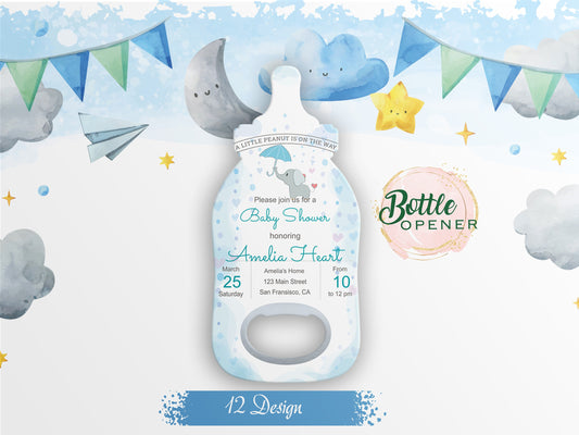 Baby Shower Favors: Customized Bottle Opener Magnet - Image 1
