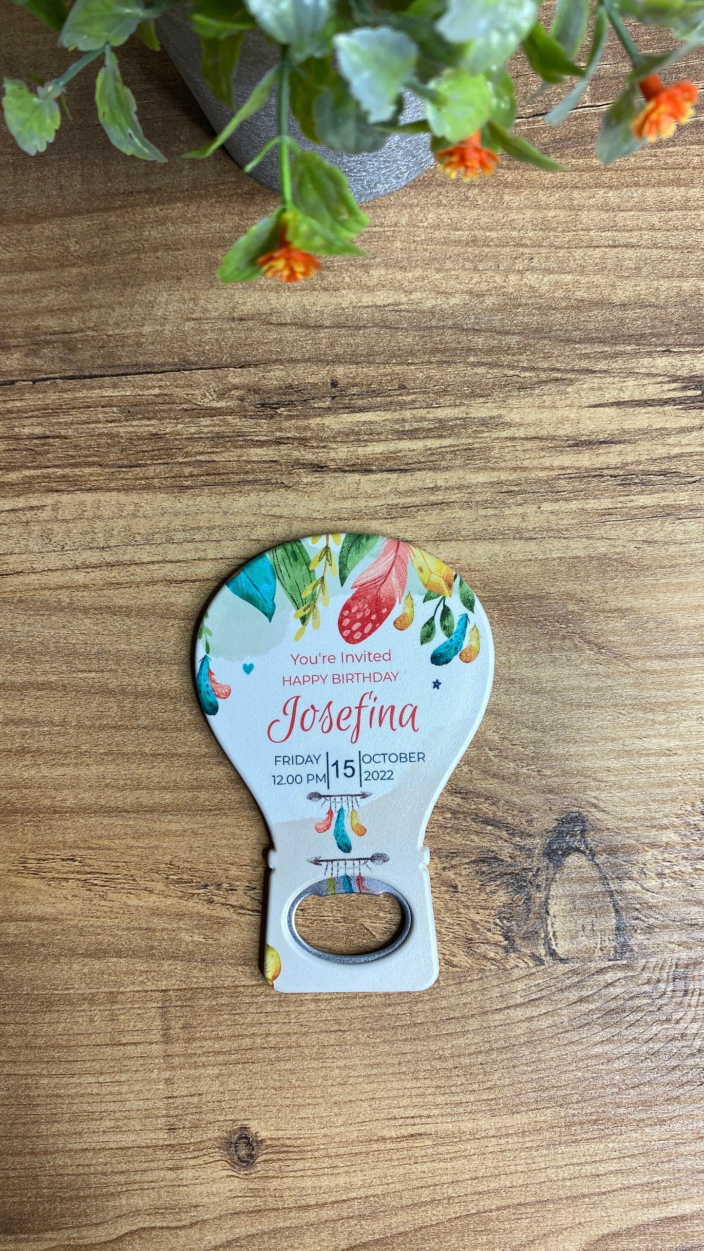 Hot Air Balloon Magnet Bottle Opener: Customizable Baby Shower Favor - Image 6