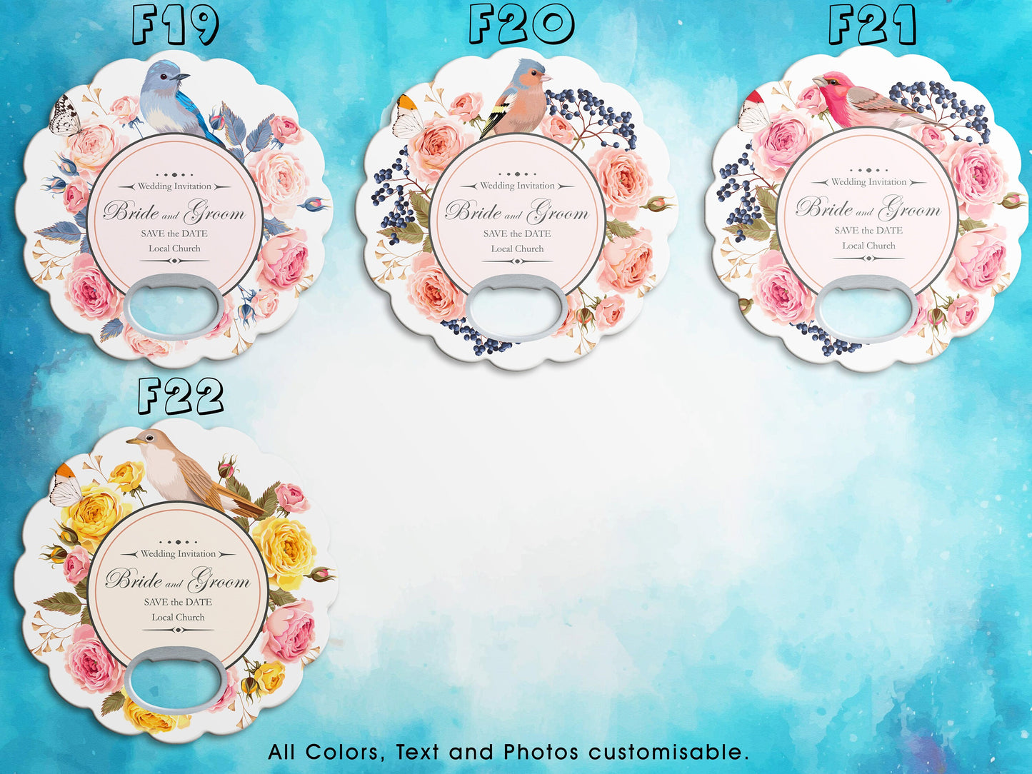 Personalized Flower Magnet Bottle Opener: Custom Wedding Favor - Image 5