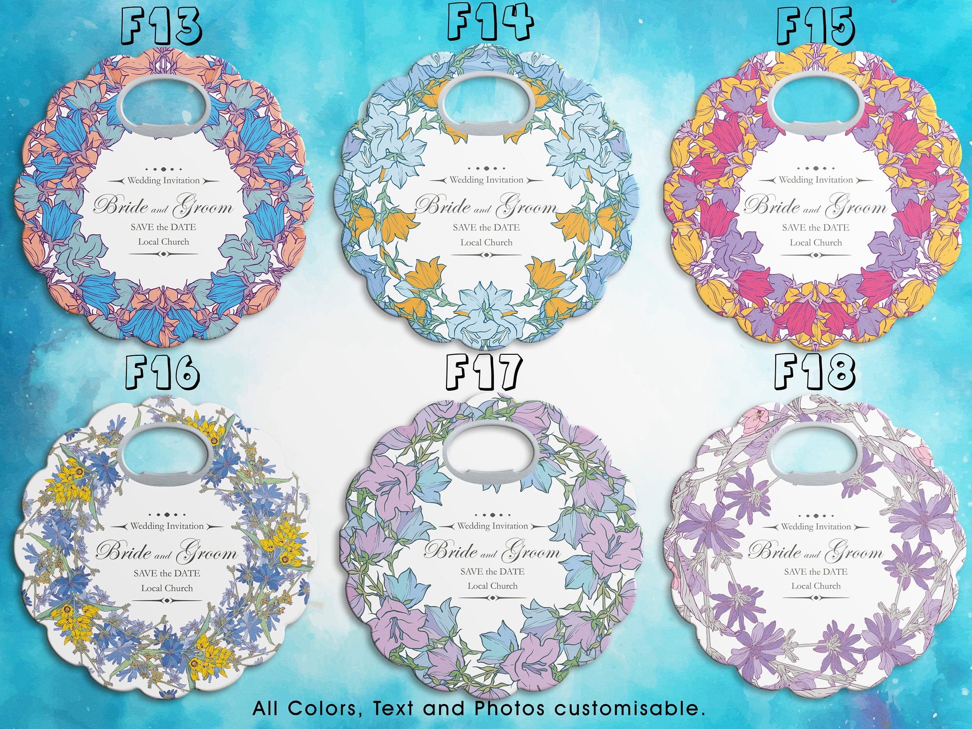 Personalized Flower Magnet Bottle Opener: Custom Wedding Favor - Image 4