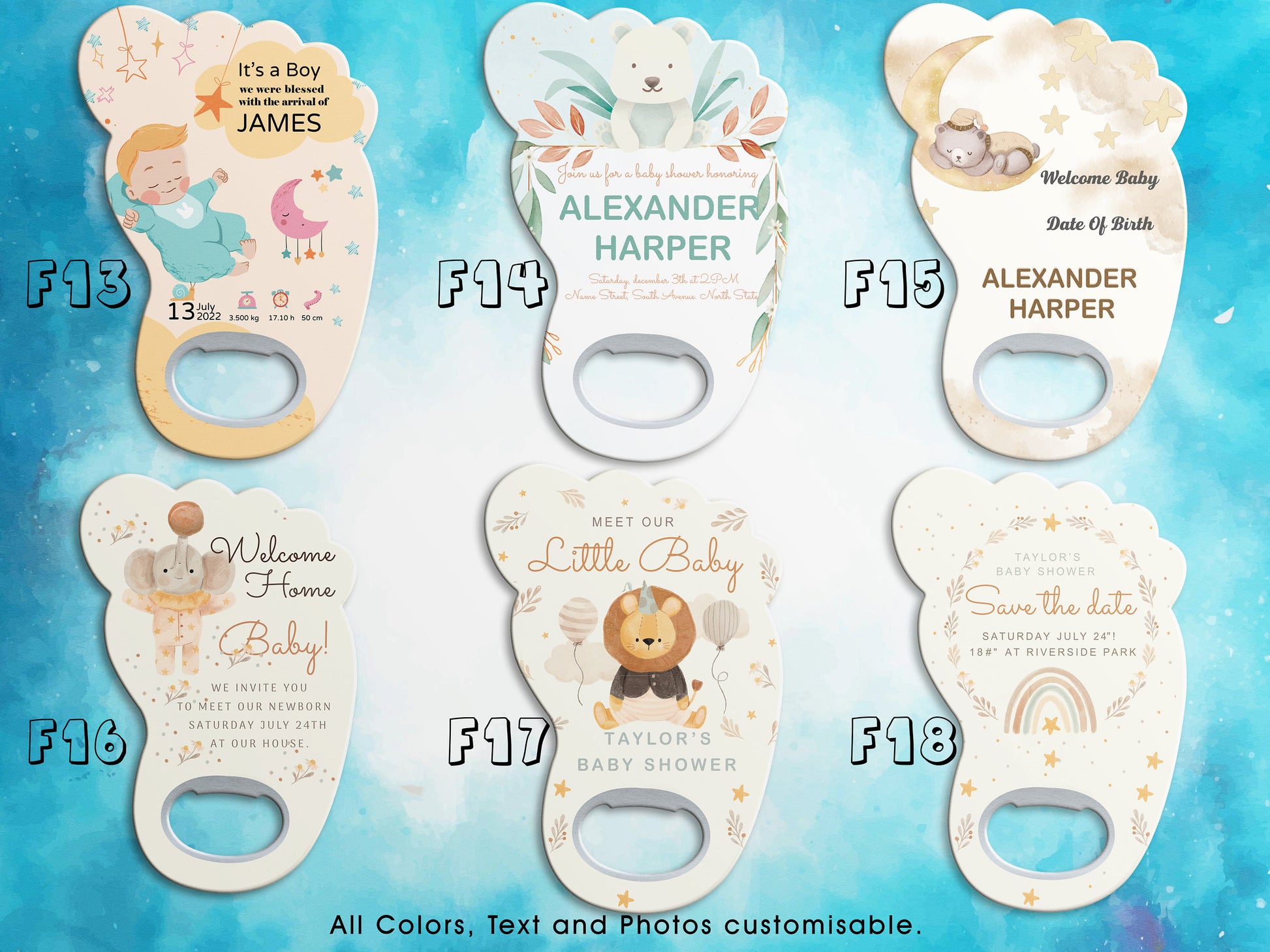 Foot Shaped Magnet Bottle Opener: Baby Shower Favors - Image 4
