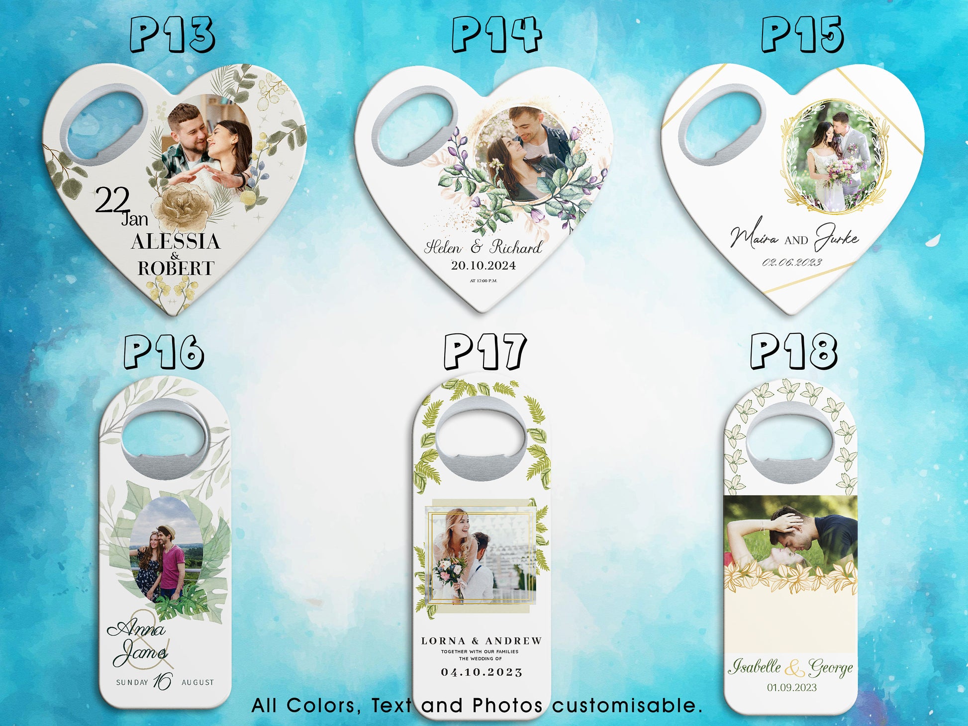 Customizable Wedding Favor For Guests in Bulk, Personalized photo wedding favors, bottle opener magnet - Image 4