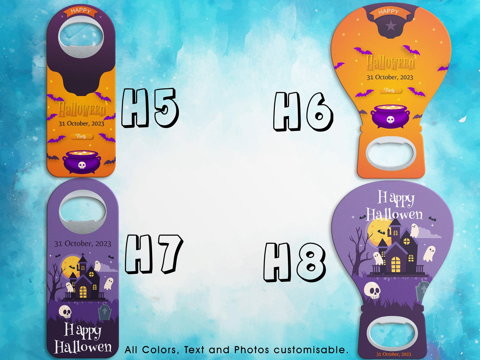 50 PCS Halloween Favor Magnet: Personalized Bottle Opener - Image 4