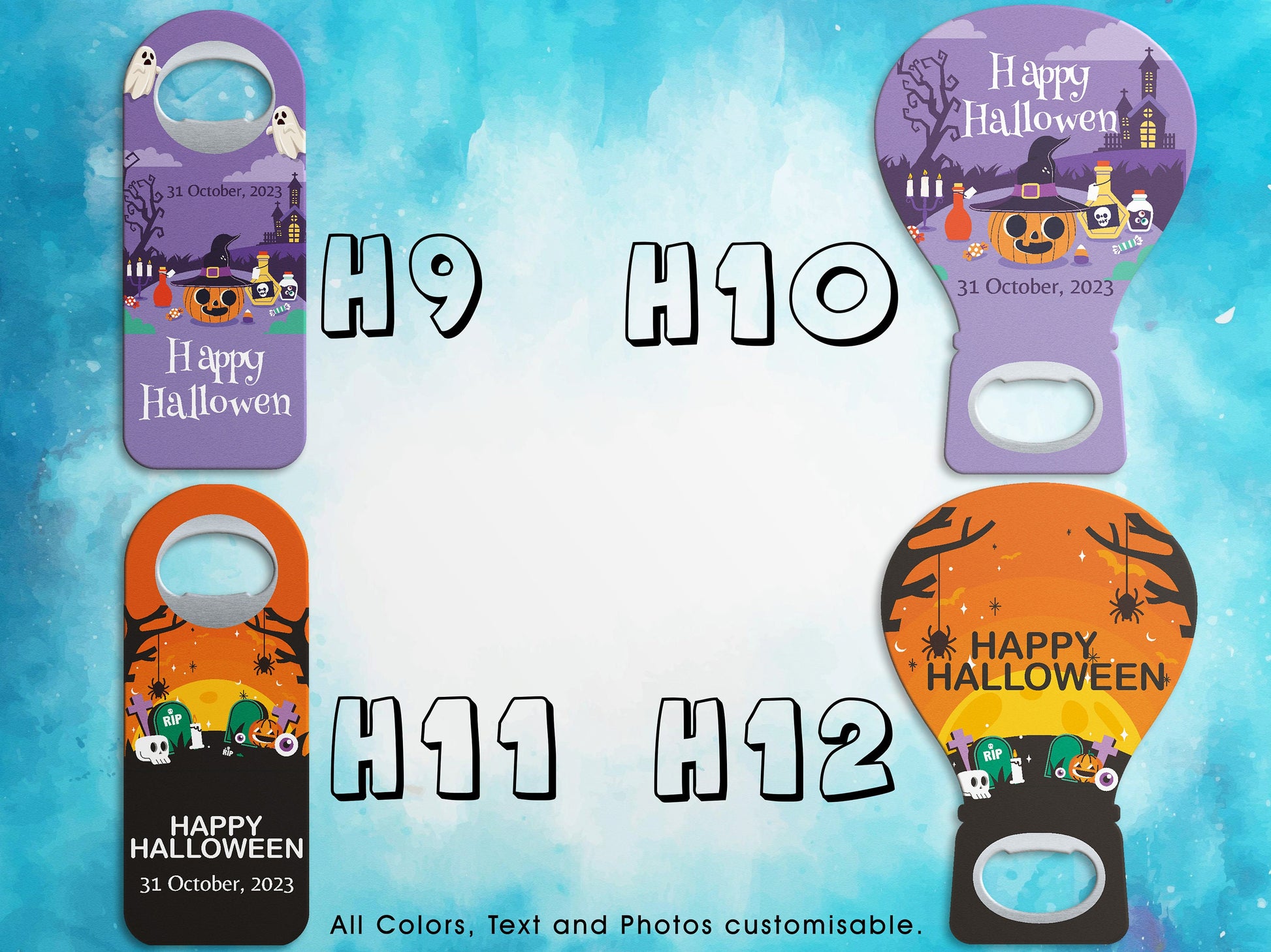 50 PCS Halloween Favor Magnet: Personalized Bottle Opener - Image 5
