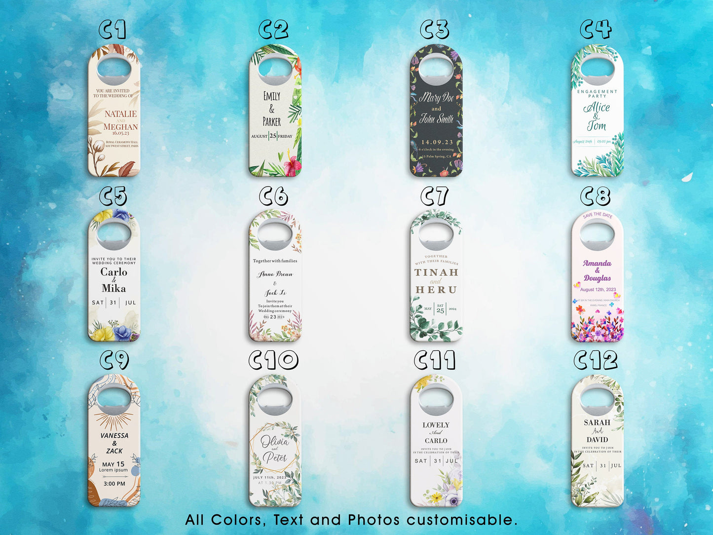 Personalized Wedding Bottle Opener Magnet Favors: Custom Keepsakes - Image 2
