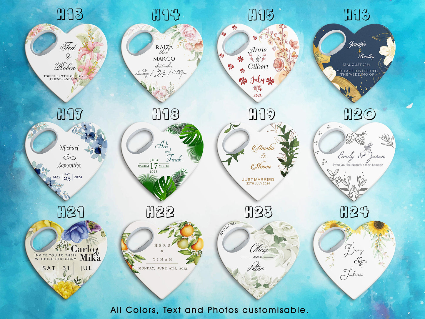 Custom Heart Bottle Opener Magnet: Wedding Favors for Guests - Image 4