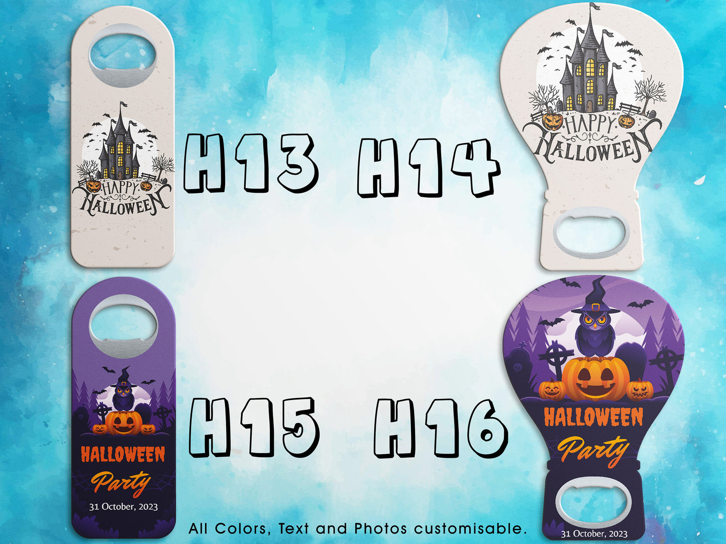 50 Pcs Halloween Favor Magnet: Personalized Trick Or Treat Bottle Opener - Image 5