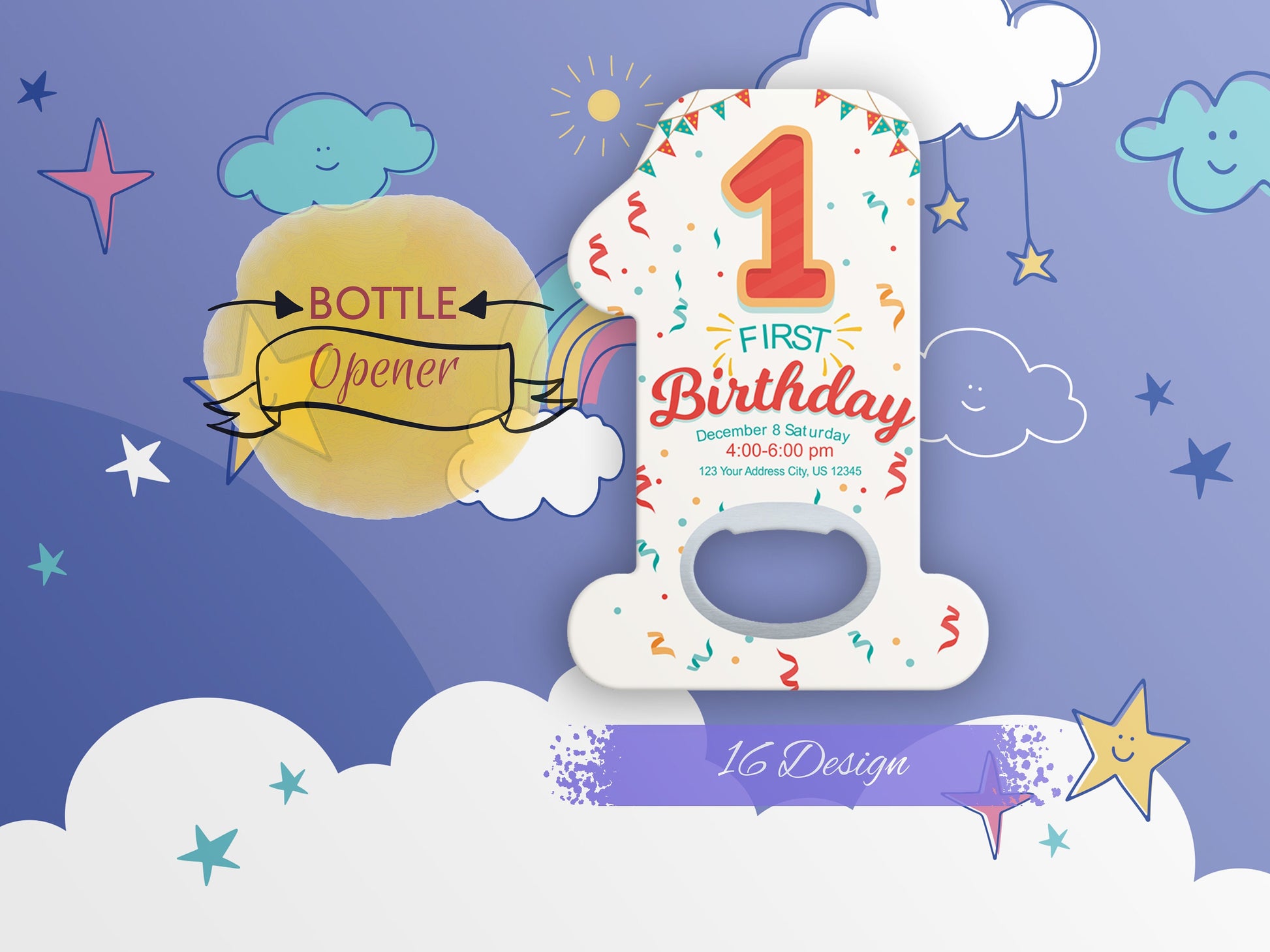 Custom Baby Shower Magnet Favors: Bottle Opener Souvenir - Image 1