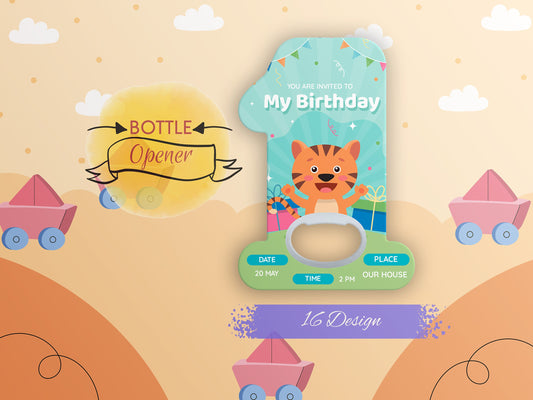 Baby Birthday Bottle Opener Magnet Favors: Bulk Party Gifts - Image 1