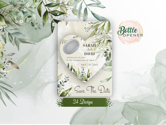 Heart Wedding Favor: Bottle Opener Magnet, Bulk Thank You Gift - Image 1