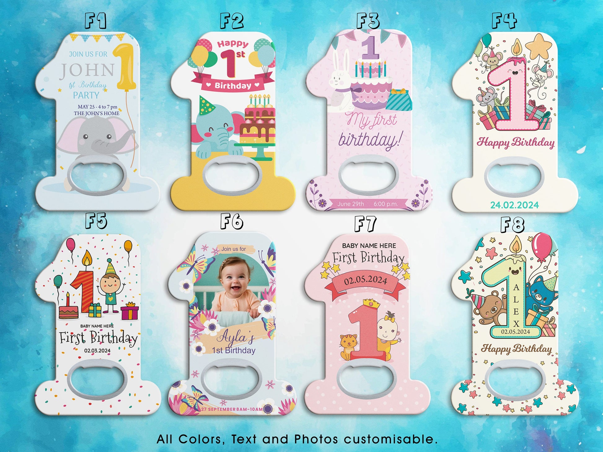 Baby Birthday Bottle Opener Magnet Favors: Bulk Party Gifts - Image 2