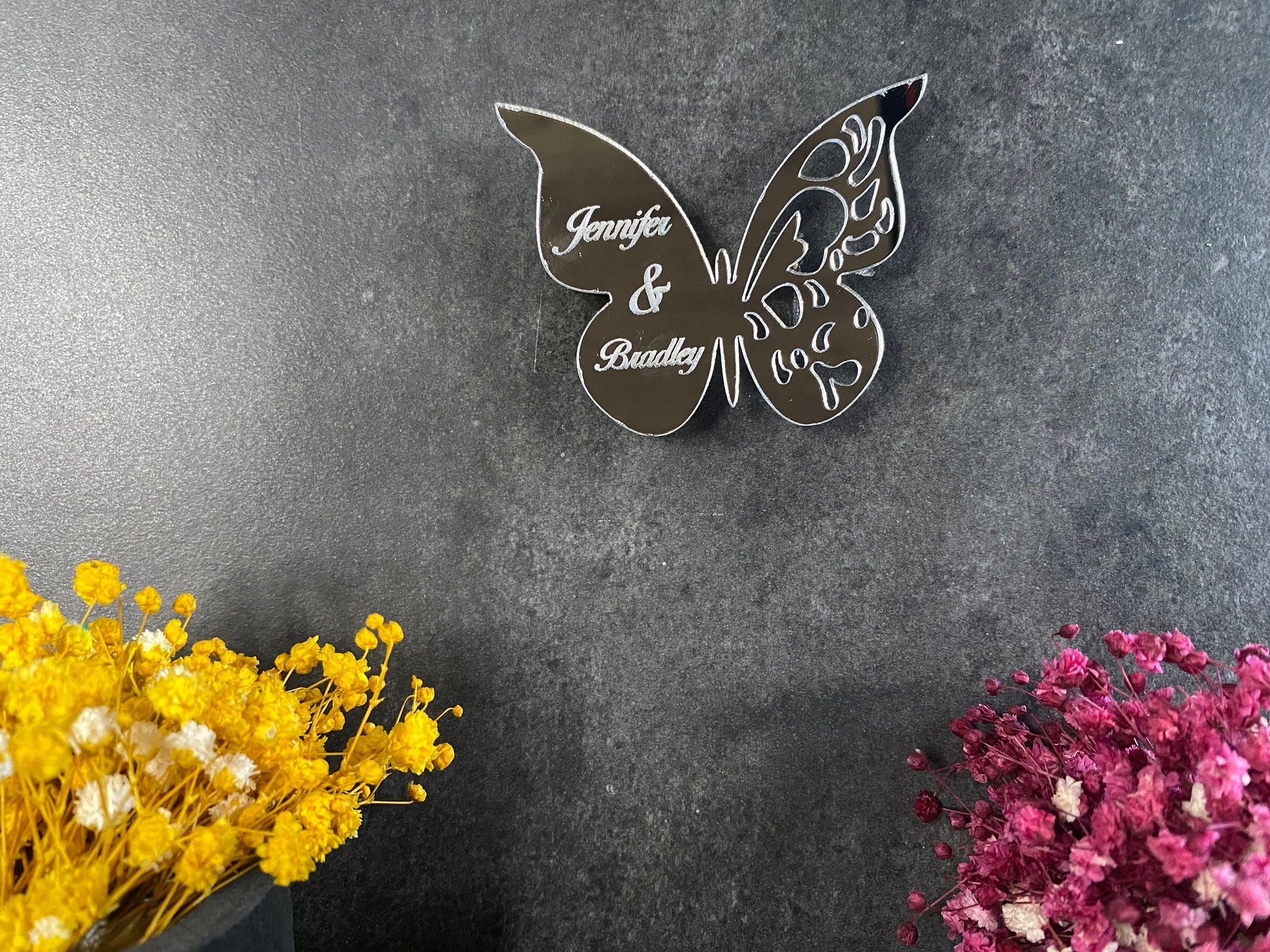 Butterfly Wedding Magnet: Personalized Plexiglass Anniversary Favors - Image 3