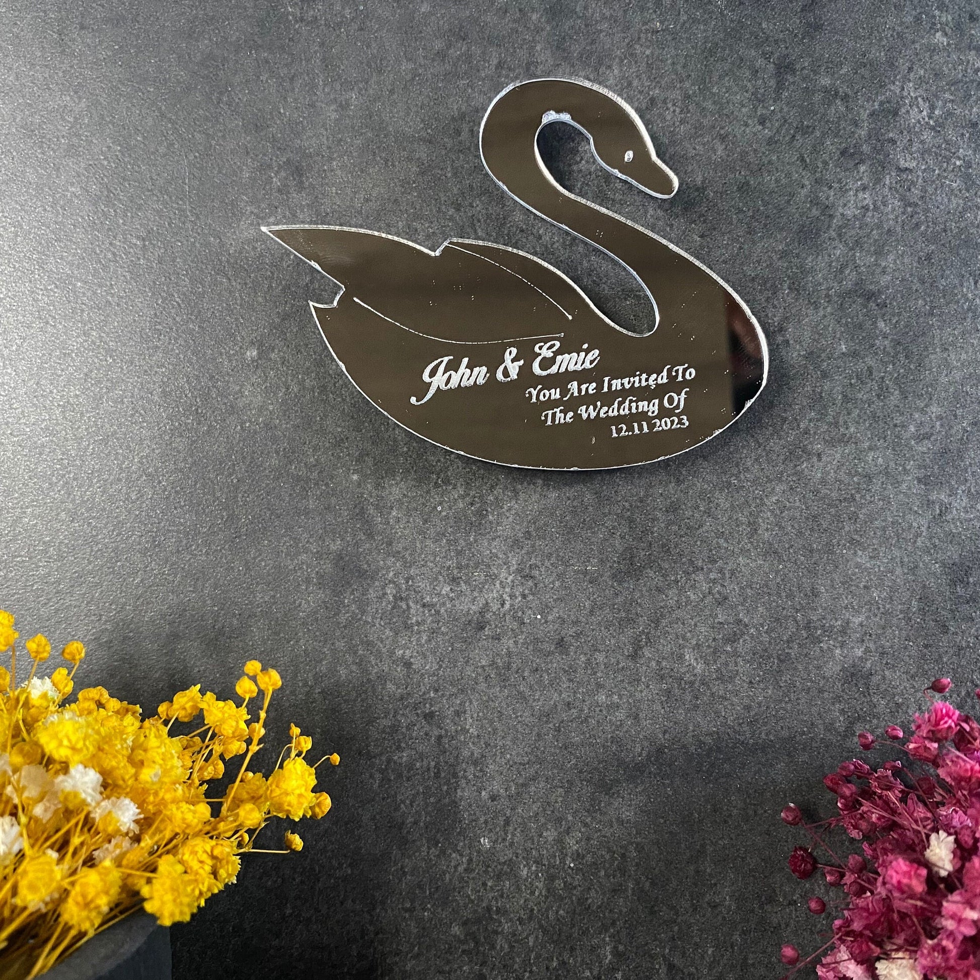 Personalized Heart Wedding Magnet, Plexiglass Anniversary Favor - Image 6