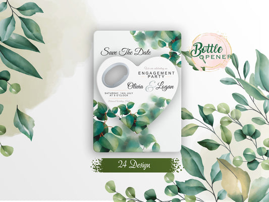 Personalized Heart Magnet Bottle Opener: Wedding Favor Keepsake - Image 1