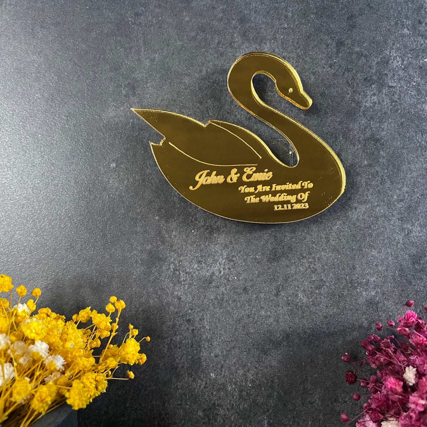 Butterfly Wedding Magnet: Personalized Plexiglass Anniversary Favors - Image 5