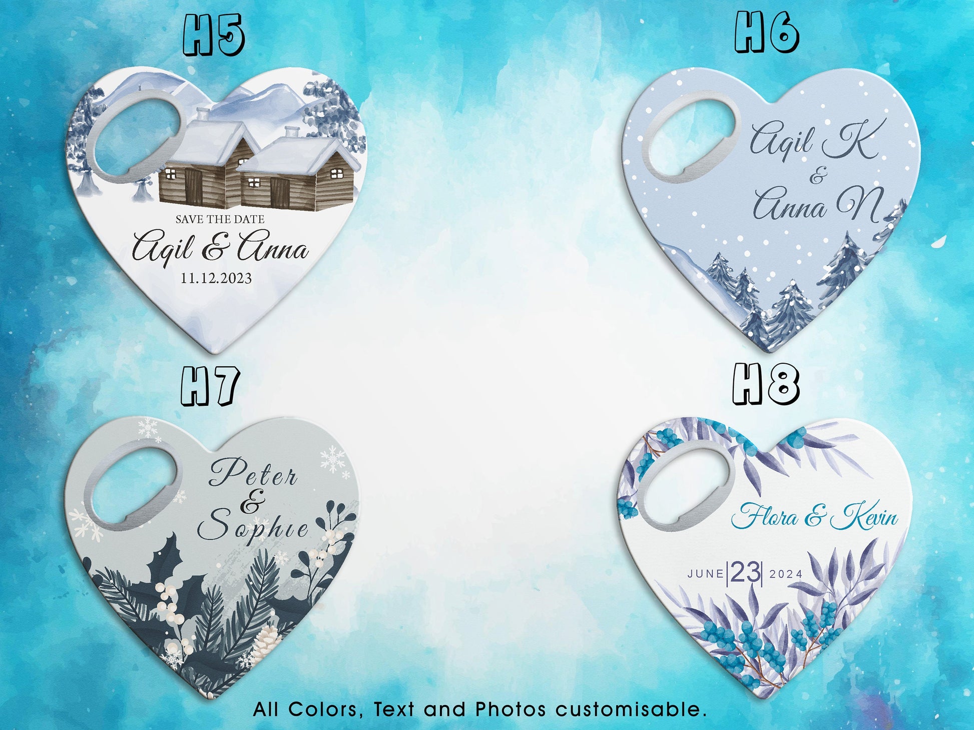 Heart Wedding Favor: Custom Save The Date Bottle Opener Magnet - Image 3