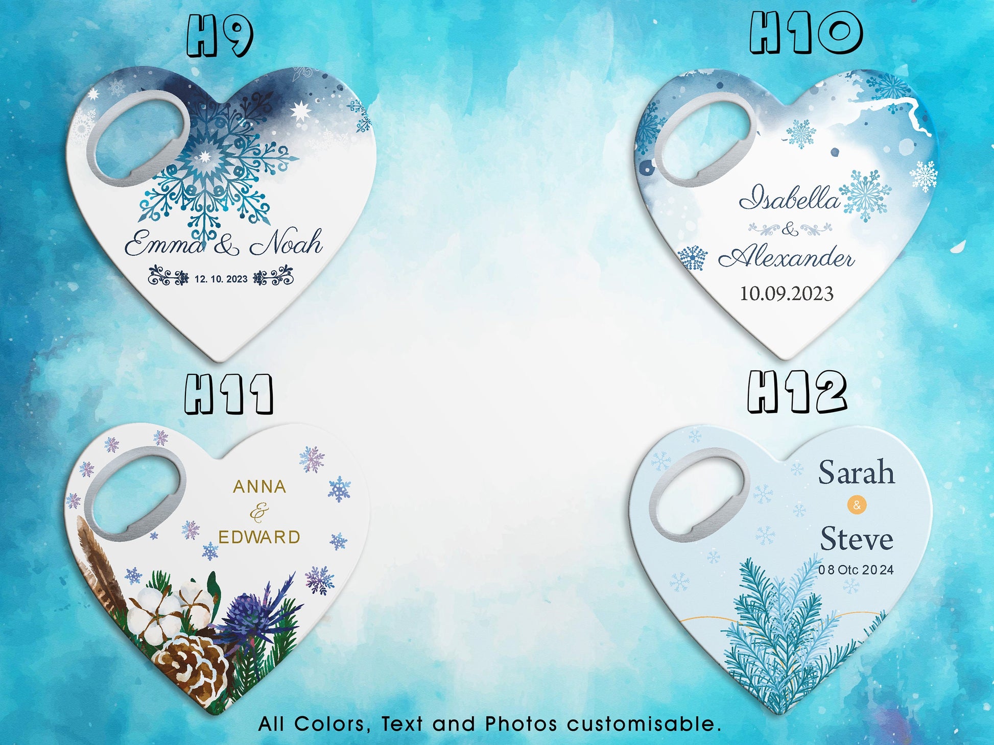 Heart Wedding Favor: Custom Save The Date Bottle Opener Magnet - Image 4