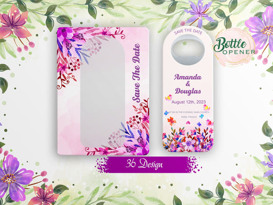 Personalized Magnet Bottle Opener: Custom Wedding Favor - Image 1
