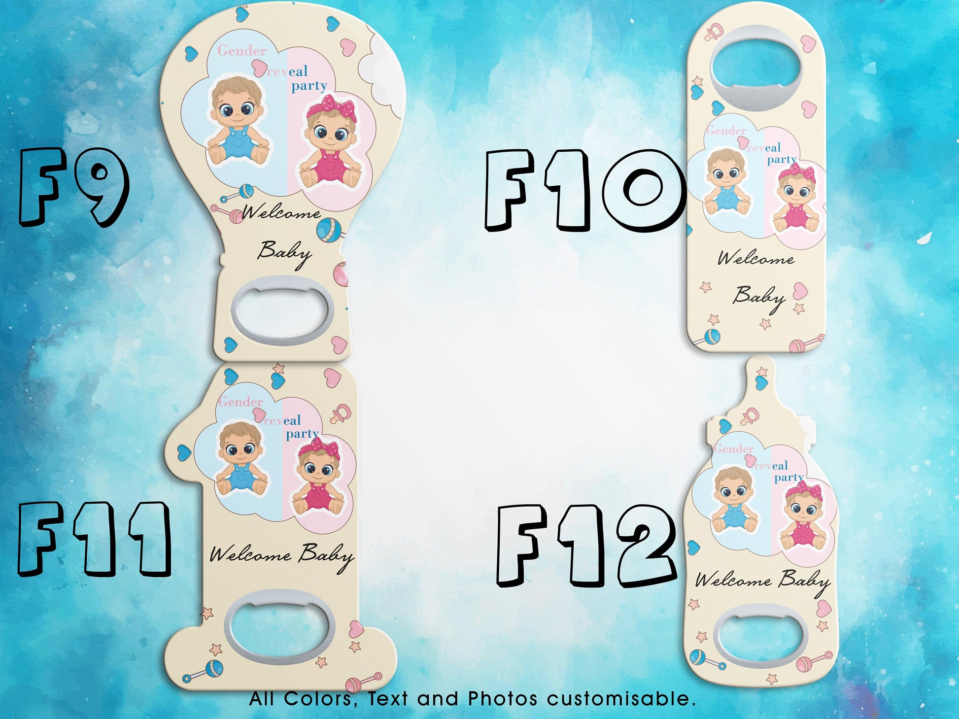 Custom Photo Bottle Opener Magnet: Baby Shower, 1st Birthday Favor - Image 4