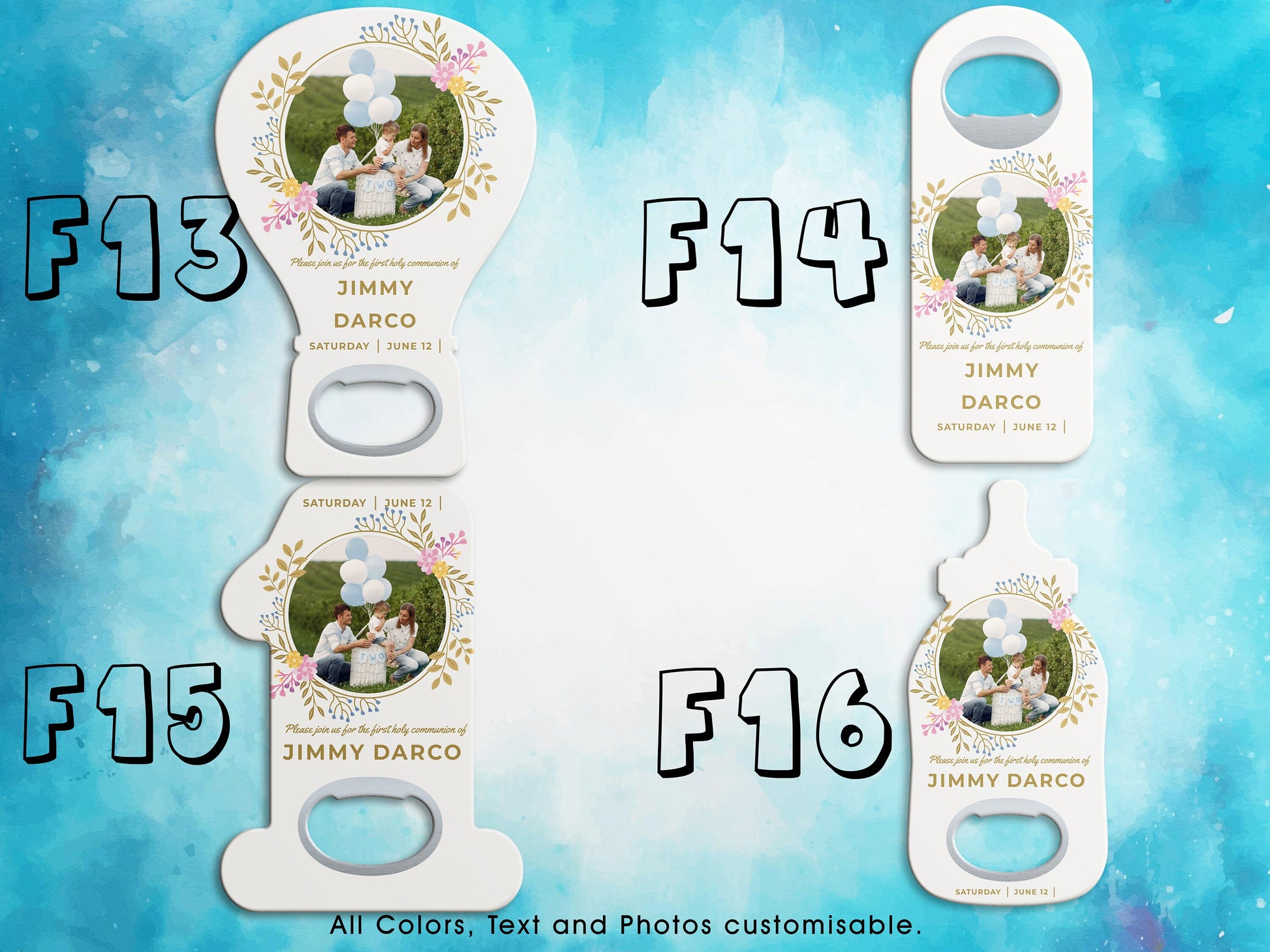 Custom Photo Bottle Opener Magnet: Baby Shower, 1st Birthday Favor - Image 5
