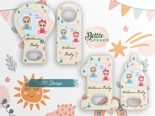 Customizable Magnet Bottle Opener: Baby Shower/Birthday Party Favors - Image 1