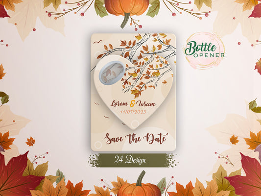 Heart Wedding Favor: Personalized Bottle Opener Magnet - Image 1