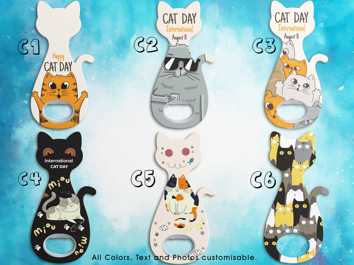 Cat Bottle Opener Magnet: Decorative Home Bar Accessory - Image 2