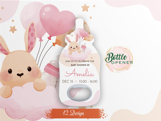 Personalized Baby Shower Magnet Bottle Opener Favors - Image 1