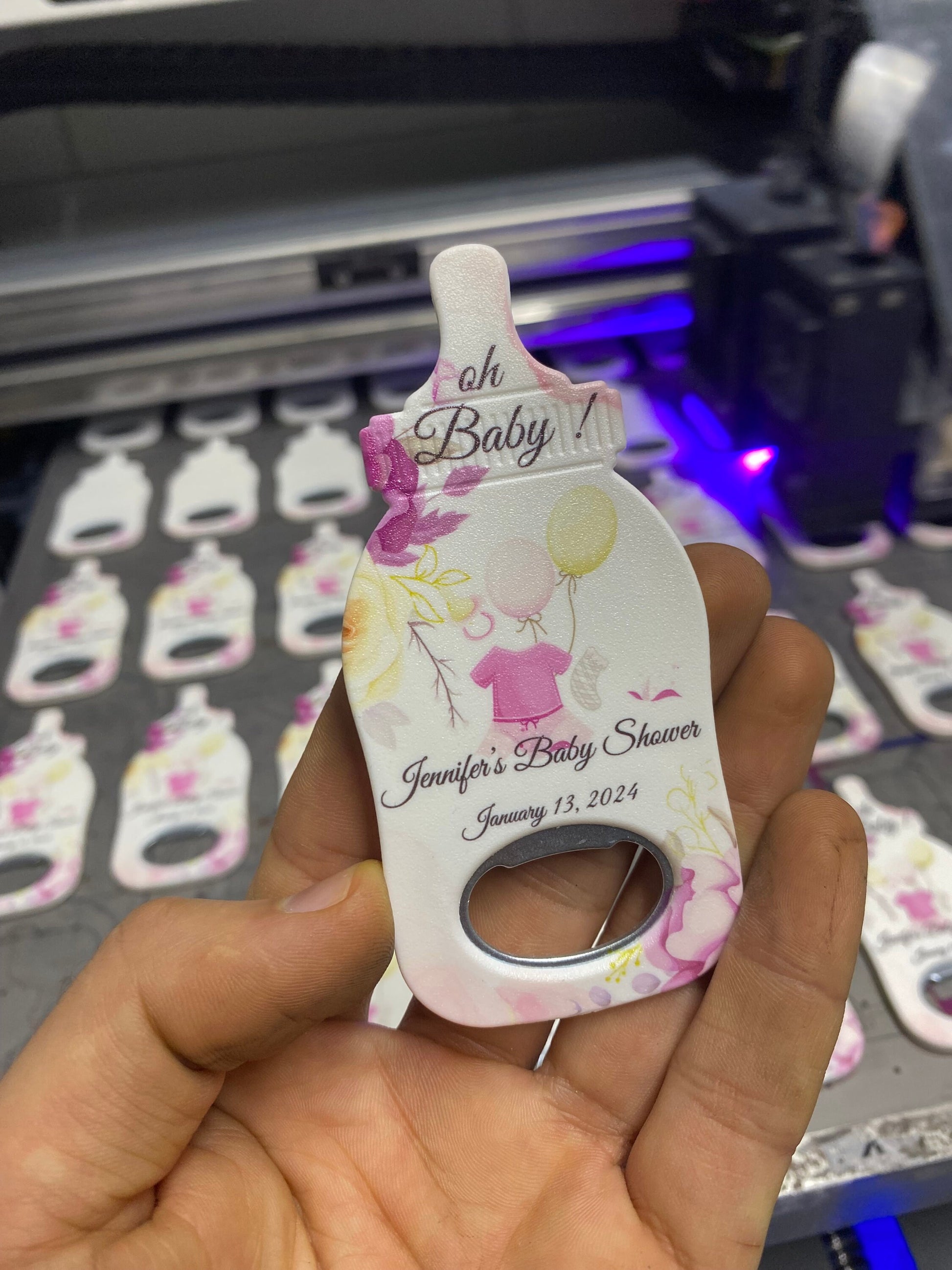 Personalized Baby Shower Magnet Bottle Opener Favors - Image 6