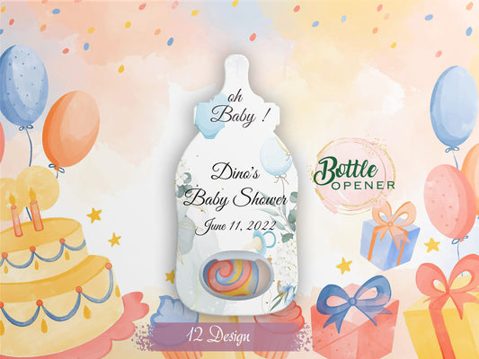 Personalized Baby Shower Magnet Bottle Opener Favors - Image 1