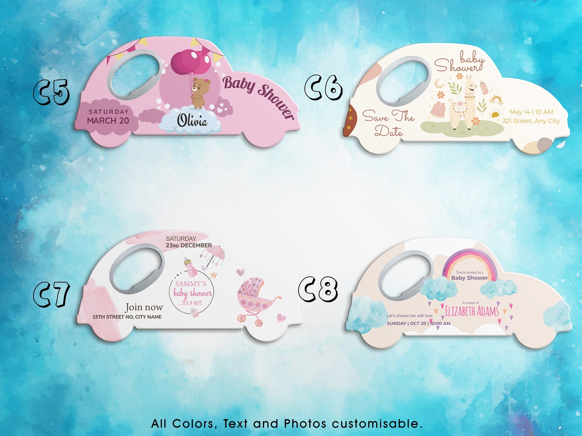 Car Shape Baby Shower Magnet Bottle Opener: Personalized Favors - Image 5
