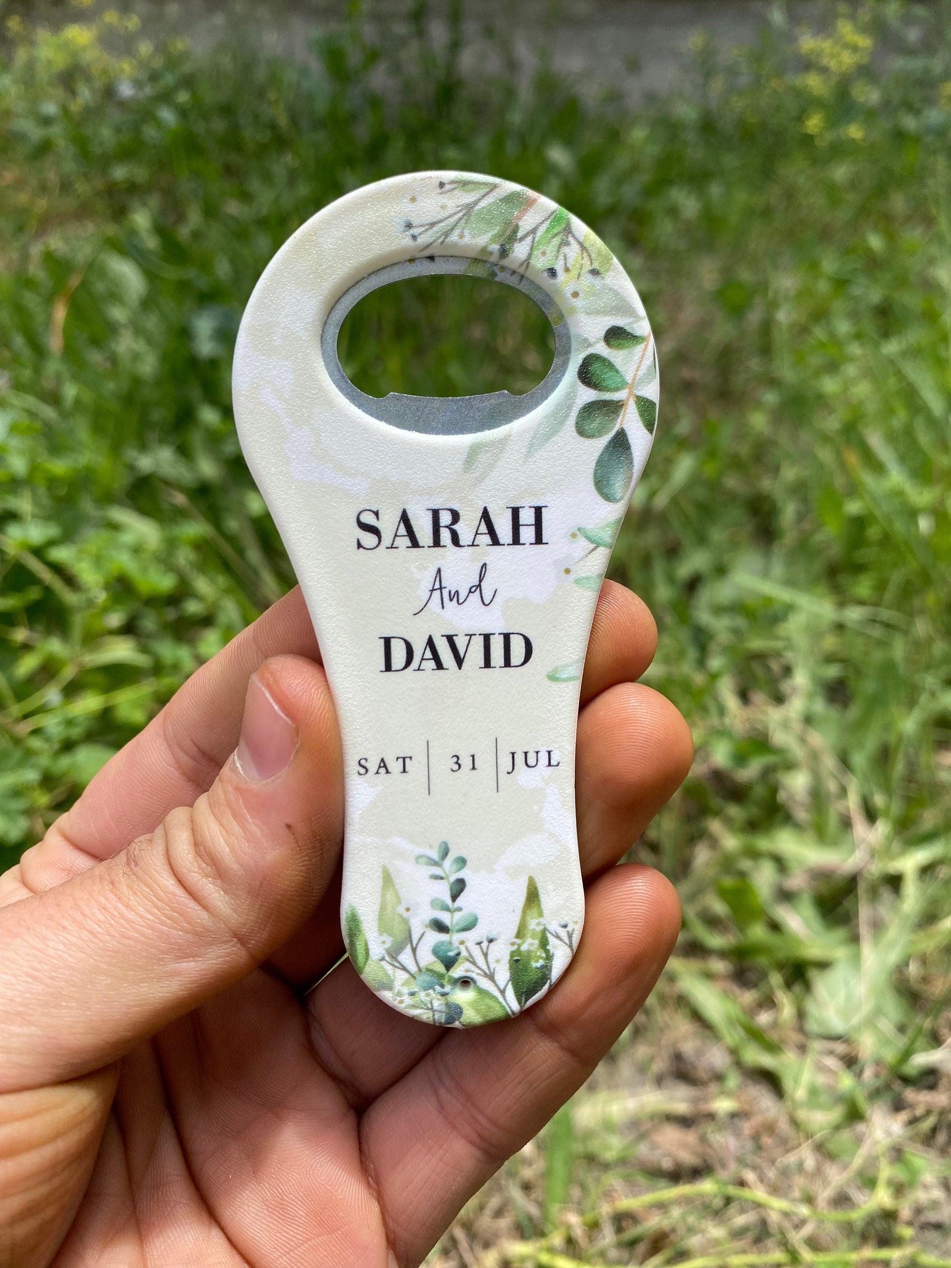 Custom Foot Shape Magnet Bottle Opener: Wedding Favors - Image 2